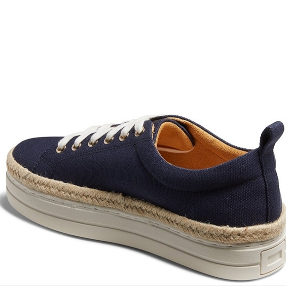 Jack Rogers Mia Platform Sneakers Midnight Navy 8.5 - Picture 3 of 8